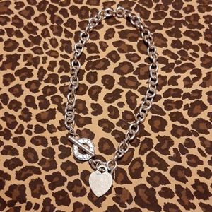 Tiffany Heart Tag Toggle Necklace